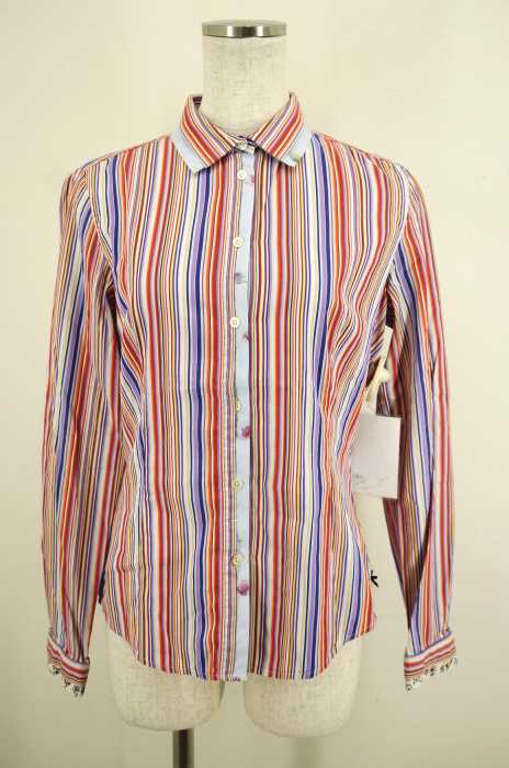 Paul Smith BLACK （ポールスミスブラック） マルチストライプ柄ボタンシャツ レディース トップス