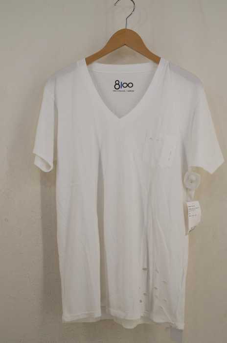 Ron Herman (ロンハーマン) 8100 today is beautiful ダメージ加工VネックTee メンズ トップス