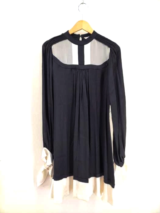 TSUMORI CHISATO DRESS（ツモリチサト） 切替デザイン シルクワンピース レディース ワンピース