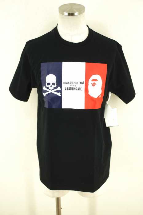 mastermind JAPAN × A BATHING APE （マスターマインド・ジャパンア・ベイシング・エイプ） PARIS STORE 記念　ロゴプリントTシャツ メンズ トップス