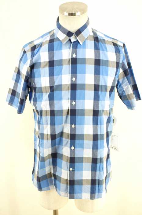 UNITED ARROWS green label relaxing （ユナイテッドアローズグリーンレーベルリラクシング） BIG GRD/CHK M/REG S/S 半袖ブロックチェックシャツ メンズ トップス