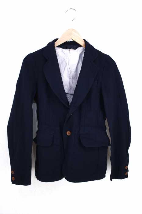 COMME des GARCONS （コムデギャルソン） AD2005 製品染めポリ縮2Bテーラードジャケット レディース アウター