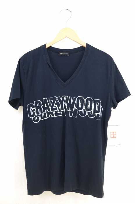KRISVANASSCHE（クリスバンアッシュ） CRAZY WOOD プリントVネックTee 