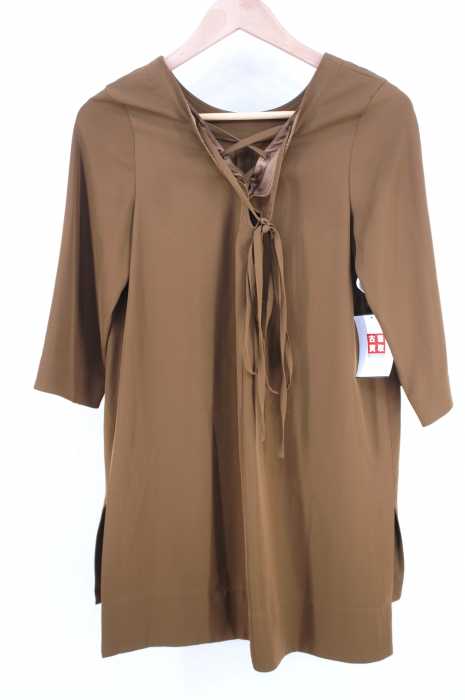 UNITED ARROWS green label relaxing （ユナイテッドアローズグリーンレーベルリラクシング） KF DRWクロス B/LACEUP PO ブラウス レディース トップス