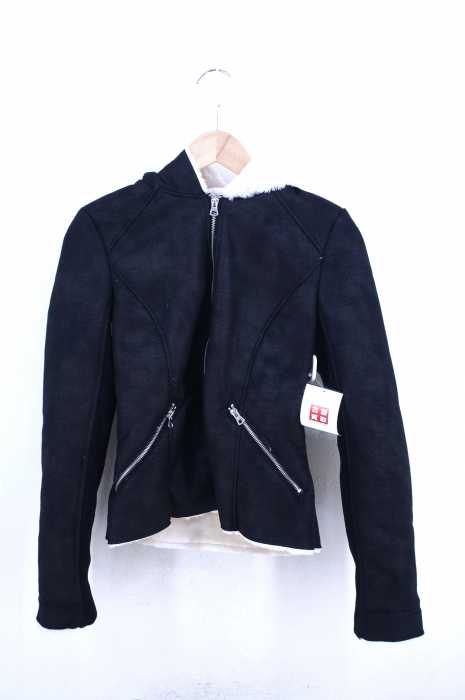 Zara Trafaluc ザラトラファルック フェイクムートンフードジャケット レディース アウター ブランド古着買取販売バズストア