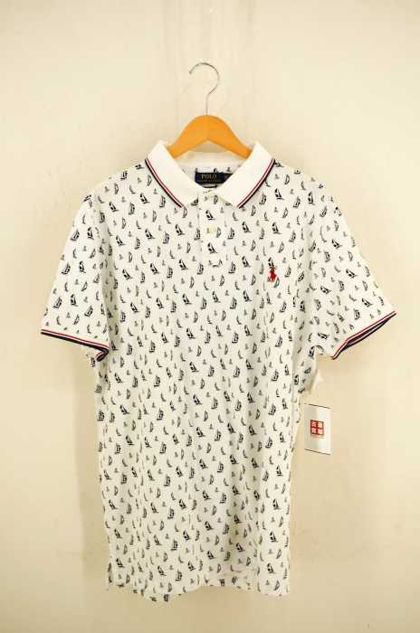 POLO RALPH LAUREN （ポロラルフローレン） ポニー刺繍ヨット総柄ポロシャツ メンズ トップス