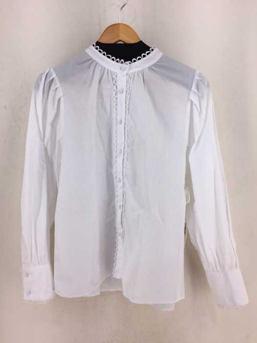 ZARA（ザラ） フリルハイネックシャツブラウス レディース トップス