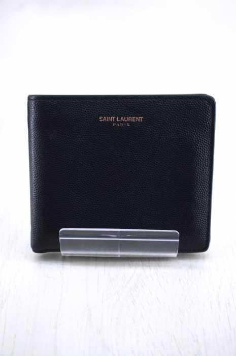 SAINT LAURENT PARIS (サンローランパリ) 型押しレザー二つ折り財布 メンズ 財布・ケース