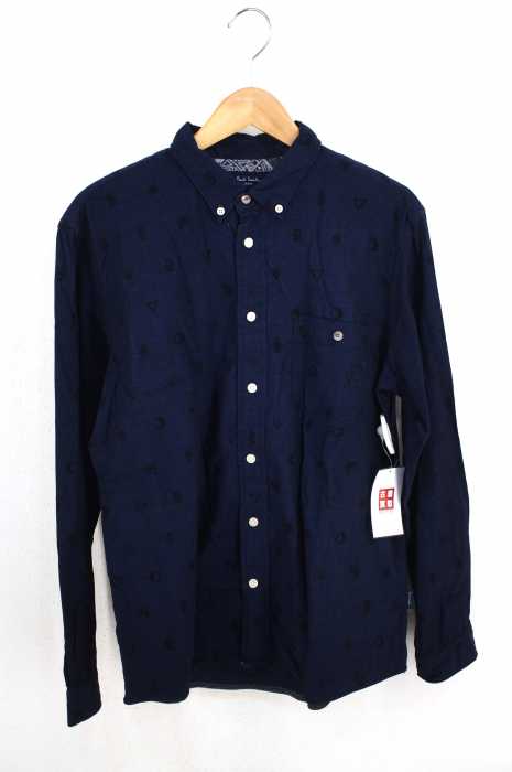 PaulSmith jeans (ポールスミスジーンズ) 総柄プリント コットンボタンダウンシャツ メンズ トップス