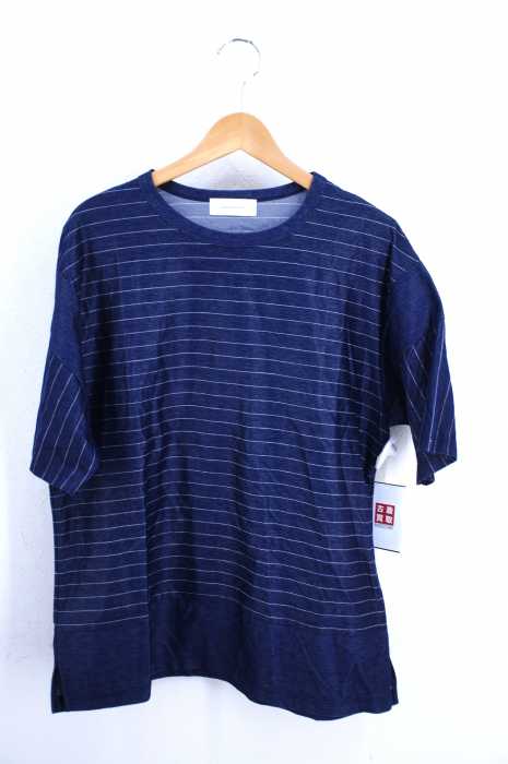 Adam et Rope （アダムエロペ） インディゴボーダーカットソー メンズ トップス