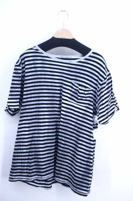 AG by EXPERIMENT（エージーバイエクスペリメント） ボーダー汚れ加工Tシャツ メンズ トップス