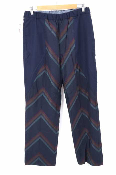 Paul Smith (ポールスミス) CHEVRON PATTERN WIDE EAZY PANTS 柄切替イージースラックスパンツ メンズ パンツ