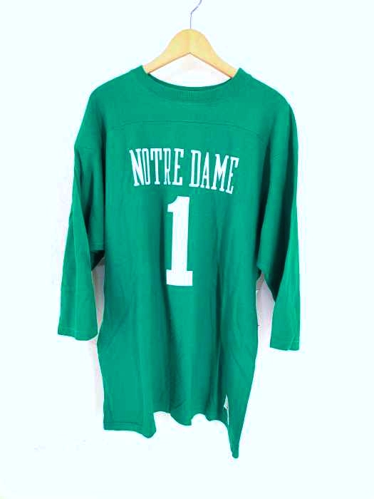 70's champion NOTRE DAME バータグ フットボールtシャツ