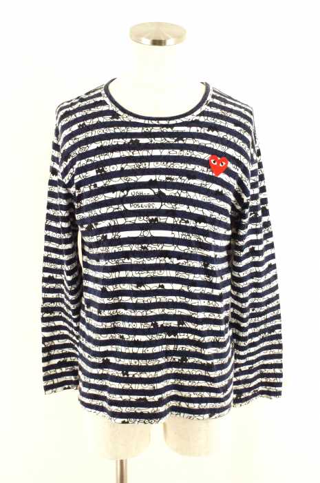 PLAY COMME des GARCONS （プレイコムデギャルソン） AD2011 総柄ボーダーカットソー メンズ トップス