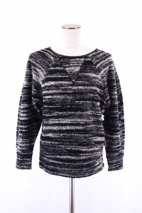 ISABEL MARANT ETOILE (イザベルマラン) 襟ぐりレザーラフランスリーブニットトップス レディース トップス