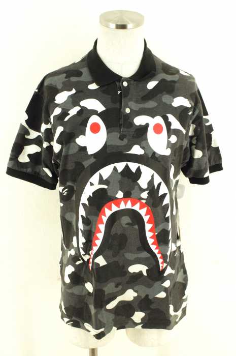 A BATHING APE （アベイシングエイプ） カモ柄コットンポロシャツ メンズ トップス