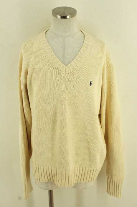 Polo by RALPH LAUREN （ポロバイラルフローレン） Vネックコットンニット メンズ トップス