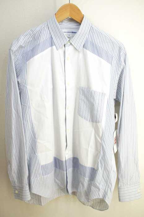 COMME des GARCONS SHIRT（コムデギャルソンシャツ） ストライプ柄パッチワークシャツ メンズ トップス