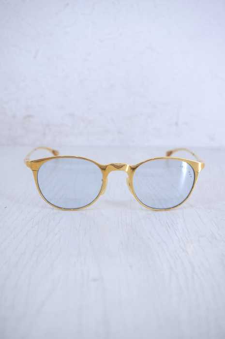 OLIVER PEOPLES × TAKAHIRO MIYASHITA The SoloIst.（オリバーピープル タカヒロミヤシタソロイスト） S0369 ゴールドフレームボストンサングラス メンズ ファッション雑貨