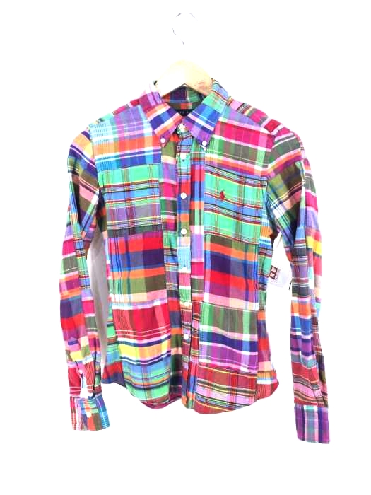 RALPH LAUREN（ラルフローレン） パッチワークボタンダウンシャツ レディース トップス