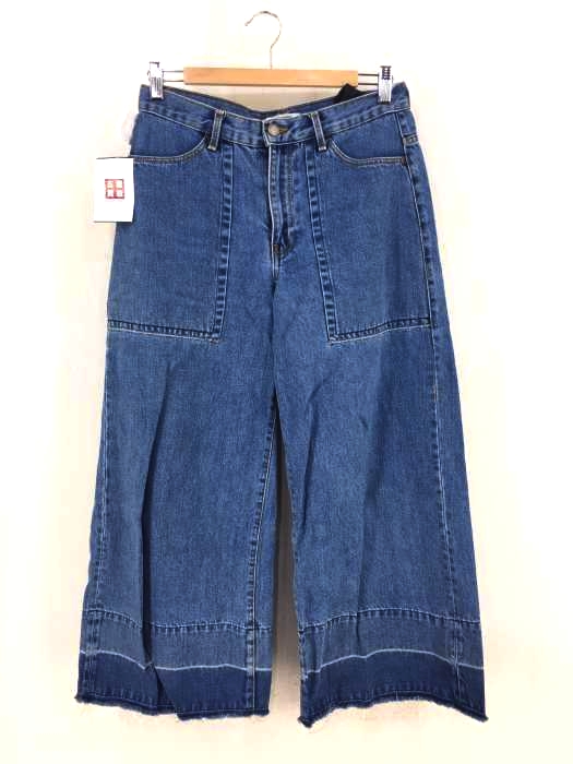 ZARA WOMAN(ザラ ウーマン) カットオフ ワイドデニムパンツ レディース パンツ