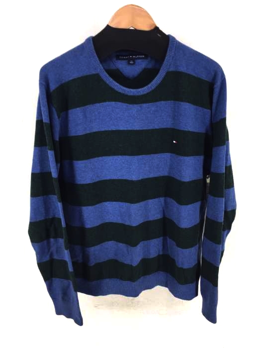 TOMMY HILFIGER(トミーヒルフィガー) ボーダー柄コットンニット メンズ トップス