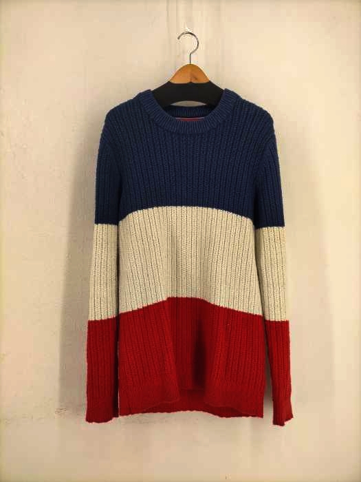 TOMMY HILFIGER DENIM（トミーヒルフィガーデニム） ボーダー柄クルーネックニット メンズ トップス