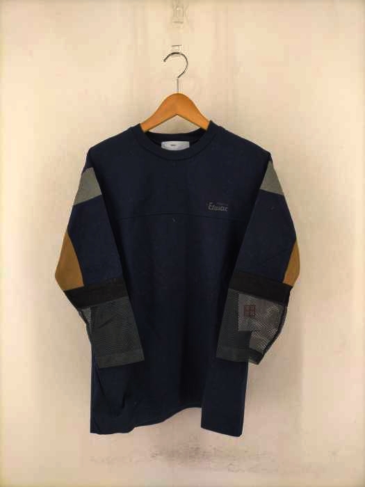 TOGA VIRILIS(トーガビリリース) 異素材切替 クルーネックTシャツ メンズ トップス