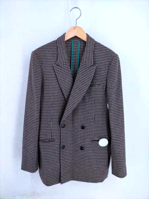Paul Smith（ポールスミス） 16AW 千鳥格子柄ピークドラペルダブルテーラードジャケット メンズ アウター