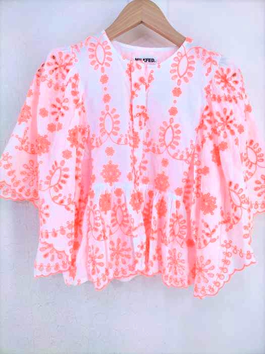MILK FED(ミルクフェド) 花柄シースルーシャツ レディース トップス