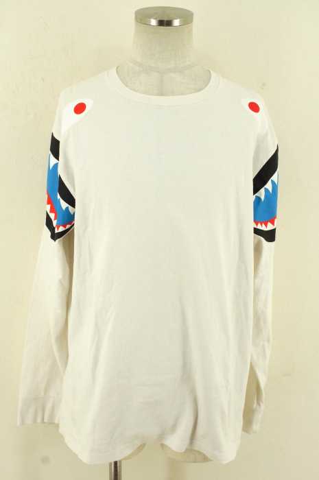 A BATHING APE (アベイシングエイプ) シャークプリント 長袖カットソー メンズ トップス
