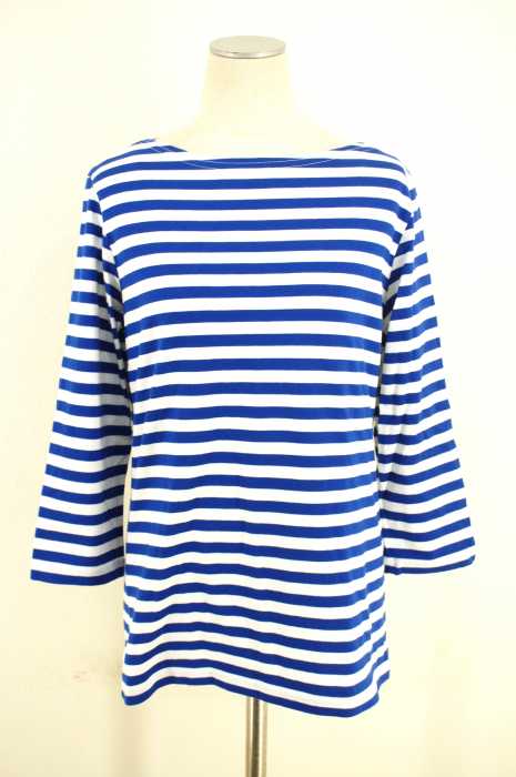 marimekko （マリメッコ） 7分袖ボーダーボートネックカットソー レディース トップス