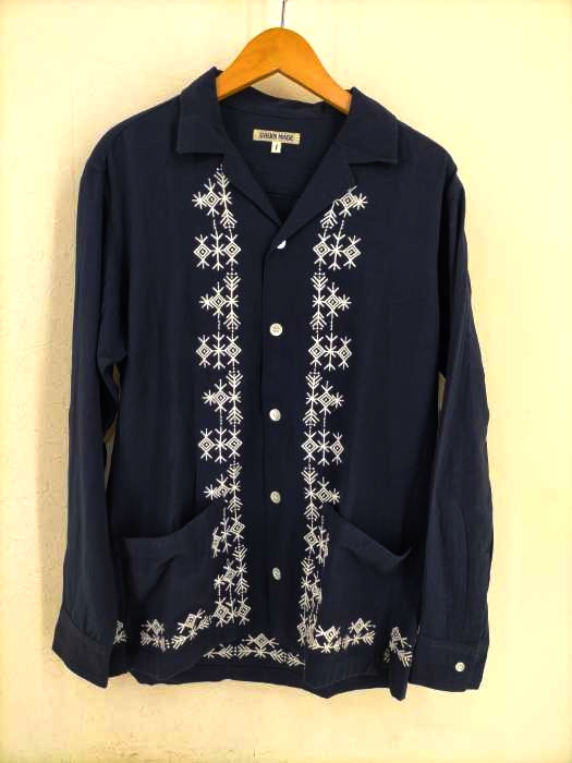 GAIJIN MADE（ガイジンメイド） 雪柄刺繍 開襟シャツ メンズ トップス