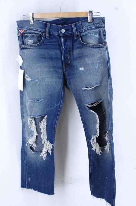 DENIM & SUPPLY RALPH LAUREN (デニムアンドサプライ ラルフローレン) ダメージ加工デニムパンツ メンズ パンツ