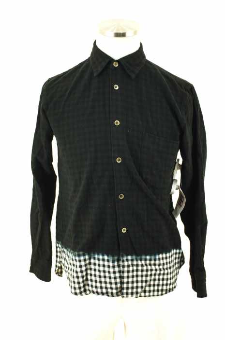 BLACK COMME des GARCONS （ブラックコムデギャルソン） AD2012　グラデーションチェックシャツ メンズ トップス