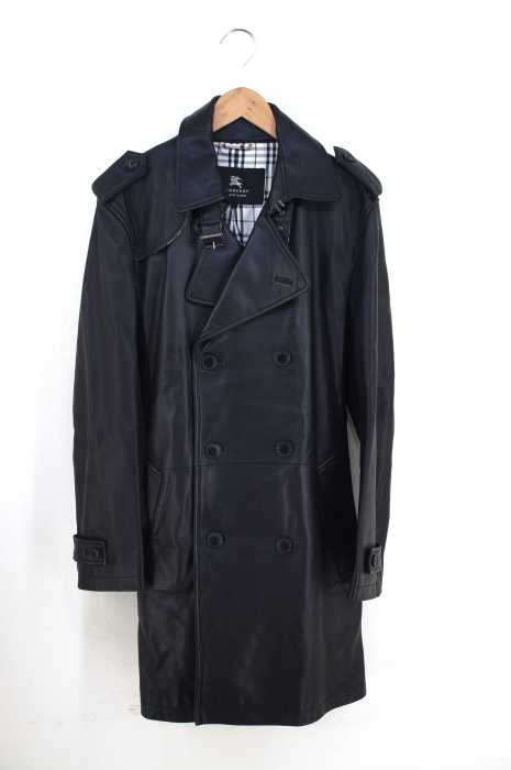 BURBERRY BLACK LABEL （バーバリーブラックレーベル） レザートレンチコート メンズ アウター