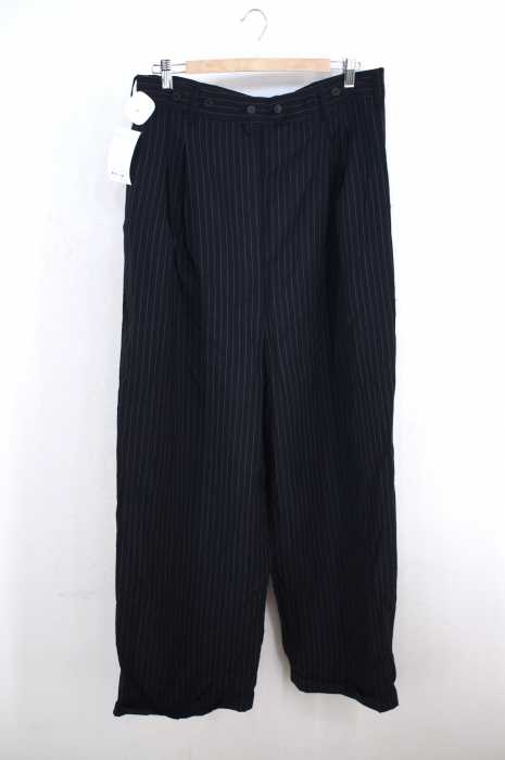 Jean Paul GAULTIER CLASSIQUE(ジャンポールゴルチエクラシック) ストライプ柄 オーバーサイズワイドスラックス メンズ パンツ