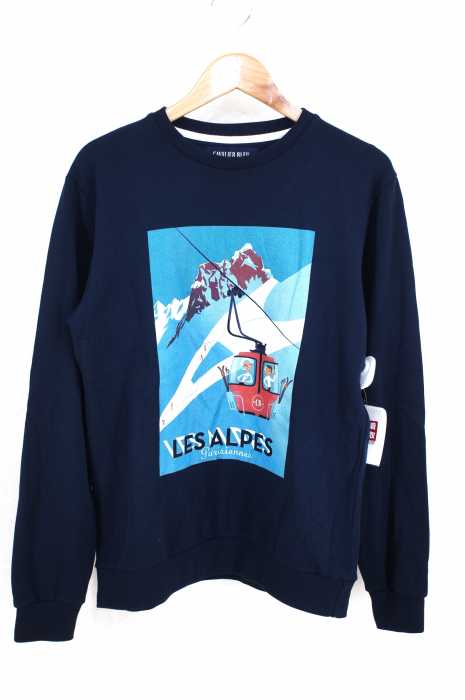 CAVALIER BLEU（キャバリアブルー） LES ALPESプリントクルーネックスウェット メンズ トップス