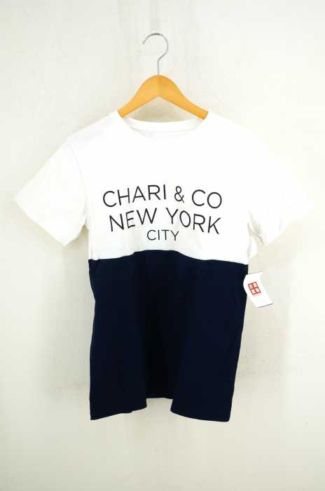 ID DAILYWEAR × CHARI&CO（アイディデイリーウェアー チャリアンドコー） バイカラーロゴプリントTシャツ メンズ トップス