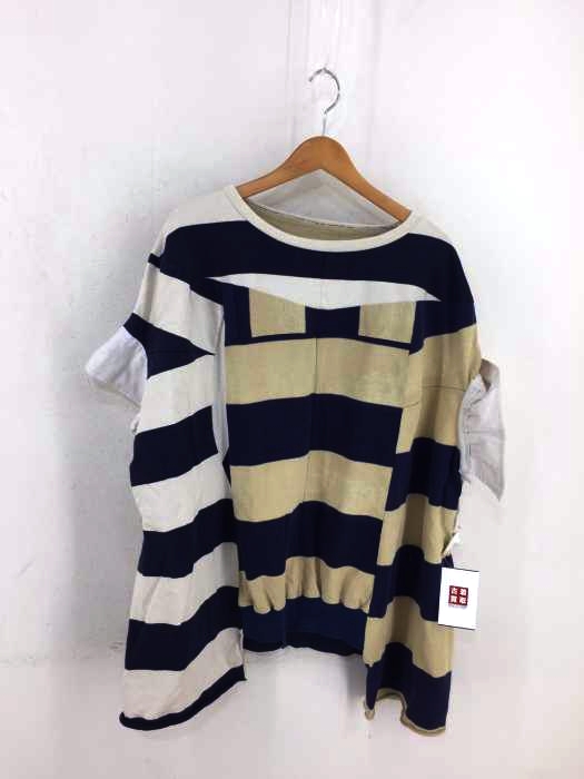 OLDPARK(オールドパーク) ポロシャツ再構築ボートネックTシャツ メンズ トップス