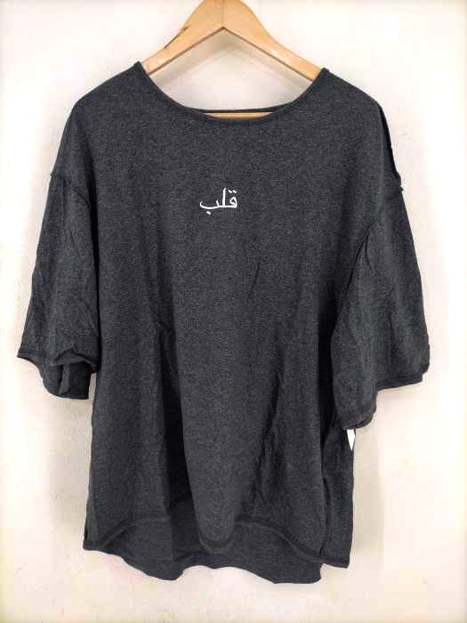 QALB(カルブ) 切替 インサイドアウト フロント刺繍Tシャツ メンズ トップス