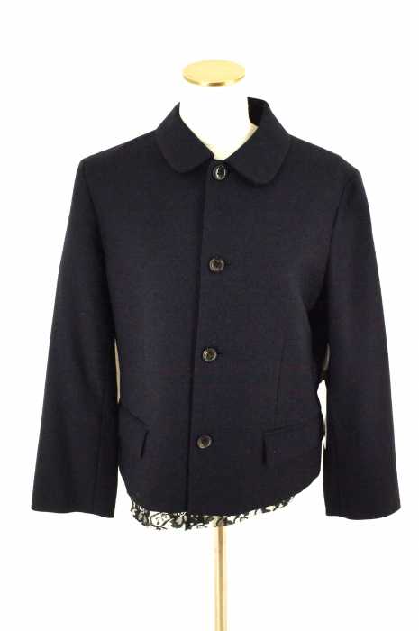 tricot COMME des GARCONS （トリココムデギャルソン） AD2001 丸襟ウールレースデザインジャケット レディース アウター