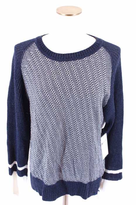 LAMARCK (ラマルク) 和紙混 MITSUKE KNIT 切替ニットトップス レディース トップス