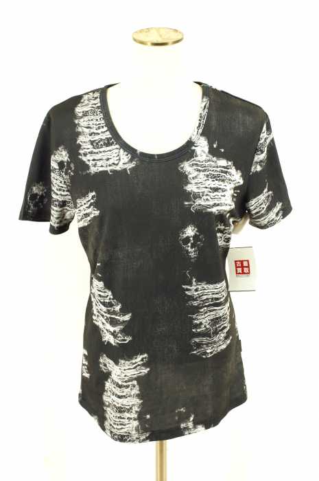 Roen （ロエン） ポリ素材総柄クルーネックTシャツ レディース トップス