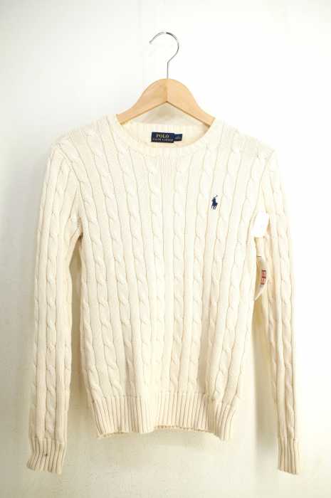 POLO RALPH LAUREN （ポロラルフローレン） ポニー刺繍コットンケーブルニット レディース トップス