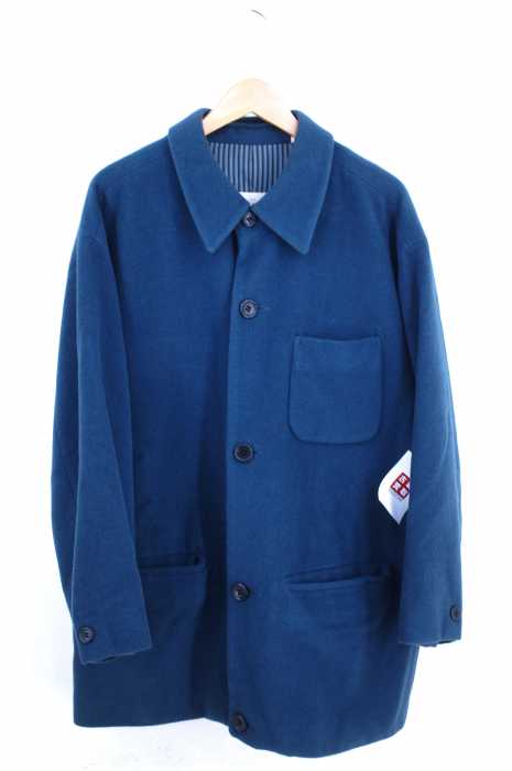 TRUSSARDI(トラサルディ) アンゴラ混 ワイドシルエットウールコート メンズ アウター
