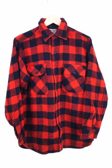 USED古着  （ユーズドフルギ） 90S WINTER King バッファローチェックヘビーネルシャツ メンズ トップス