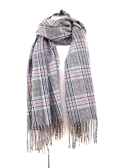 PASHMINA（パシュミナ） チェック柄カシミヤマフラー レディース ファッション雑貨