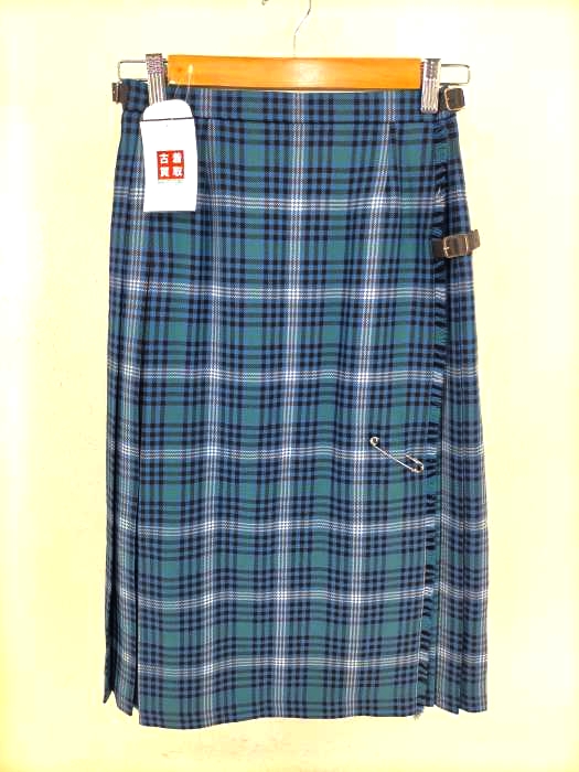 USED古着（ユーズドフルギ） GLEN NEVIS チェック柄 ウールラップスカート レディース スカート