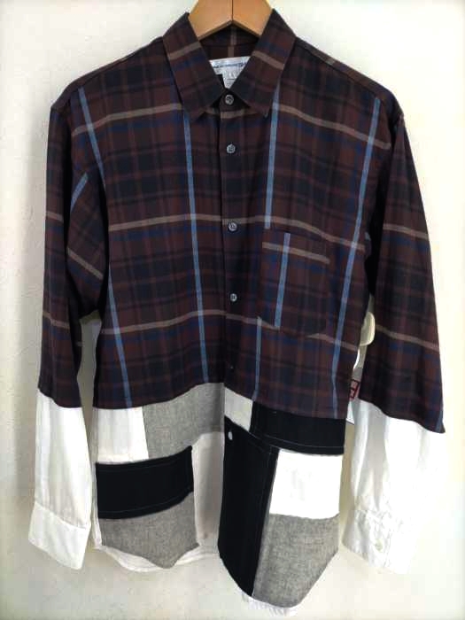 COMME des GARCONS SHIRT（コムデギャルソンシャツ） W24 16AW パッチワークチェックシャツ メンズ トップス